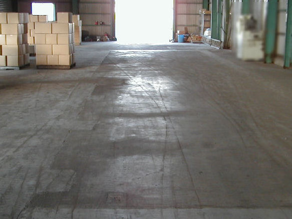 印刷工場の床をリニューアル